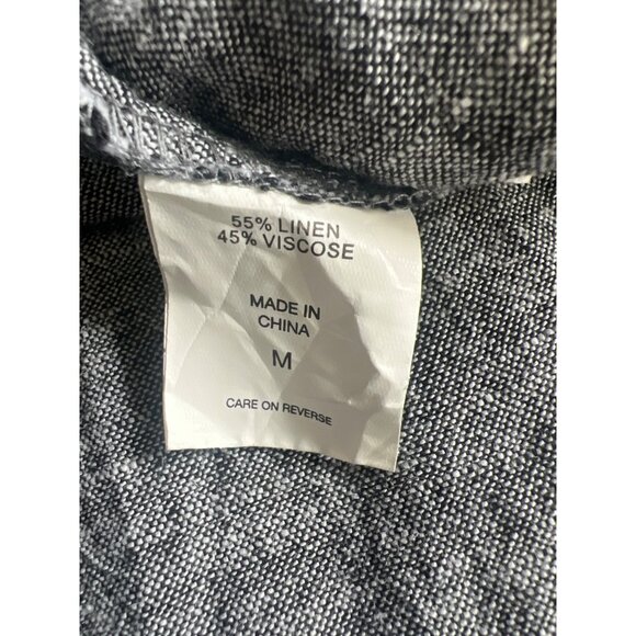 New York & Company Soho Womens Gray Long-Sleeve Button-Down Shirtdress Medium - Picture 4 of 16